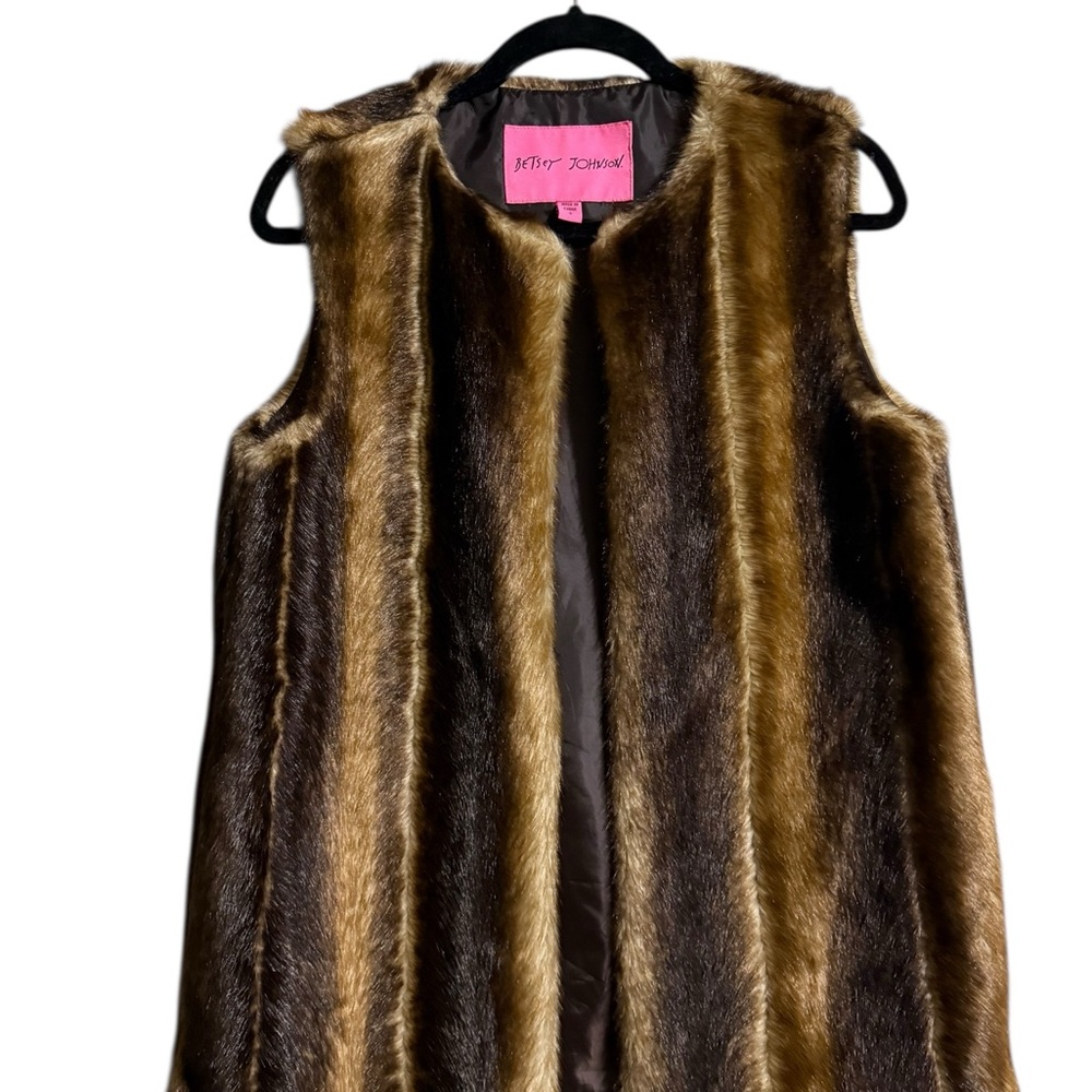 Betsey Johnson fur vest